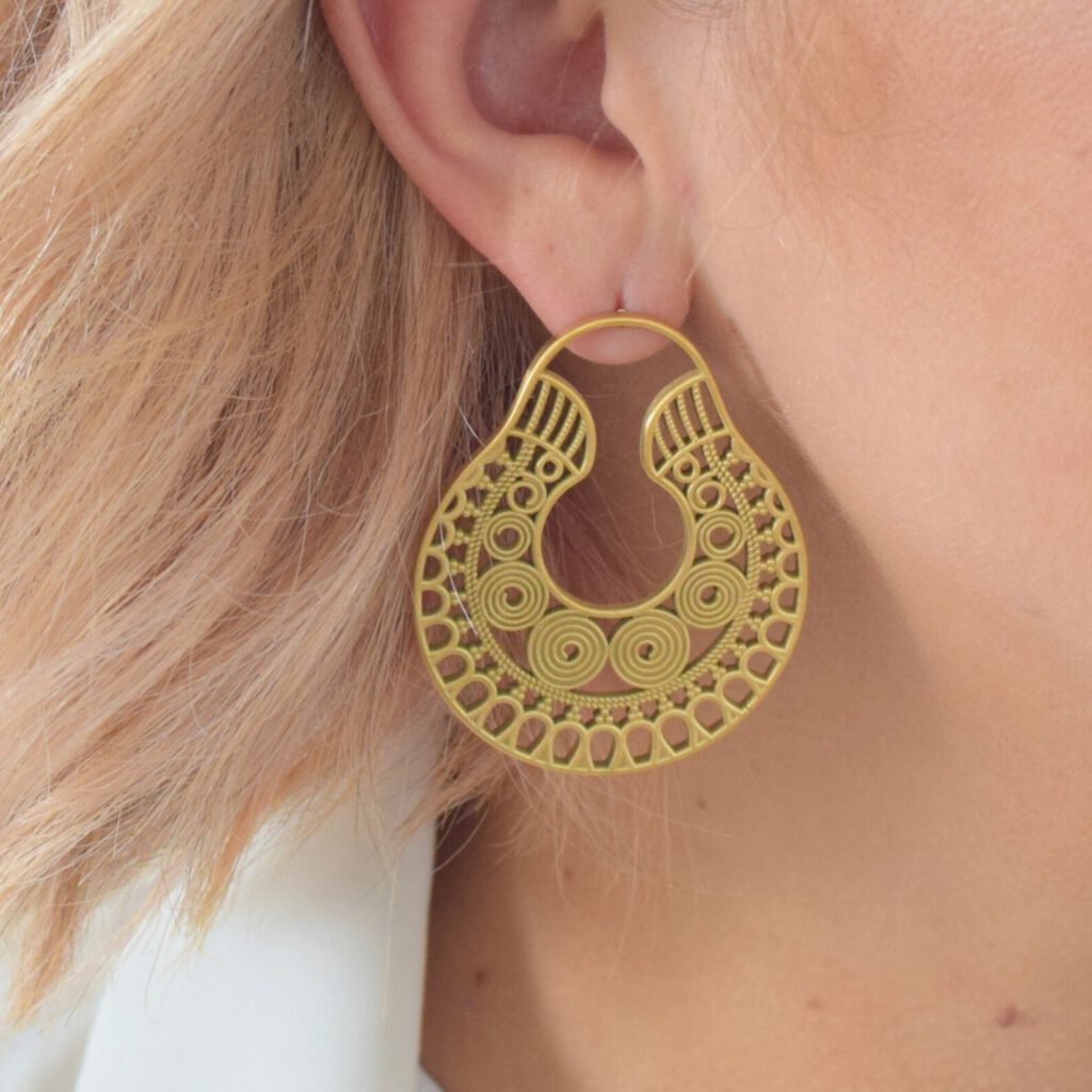 boho ohrringe groß gold