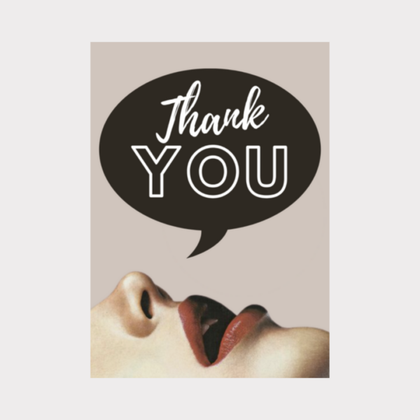 Postkarte A6 Thank You Gesicht – Bild 3