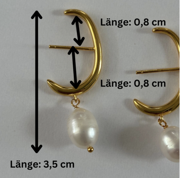 Hosenträger Ohrringe Süßwasserperlen – Bild 4